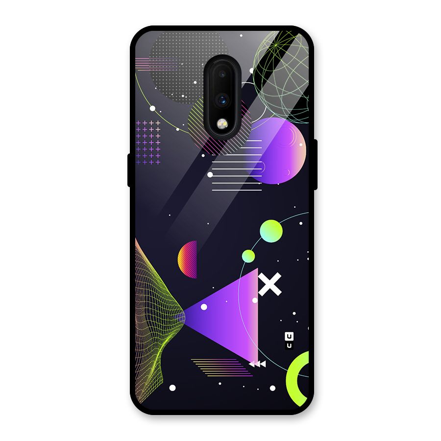 Geometrical Wireframe Glass Back Case for OnePlus 7