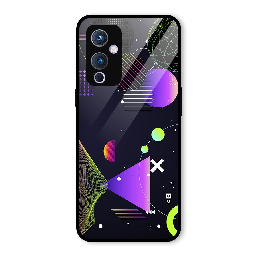 Geometrical Wireframe Glass Back Case for OnePlus 9