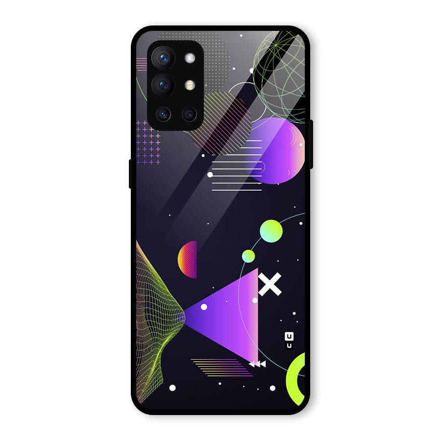 Geometrical Wireframe Glass Back Case for OnePlus 9R