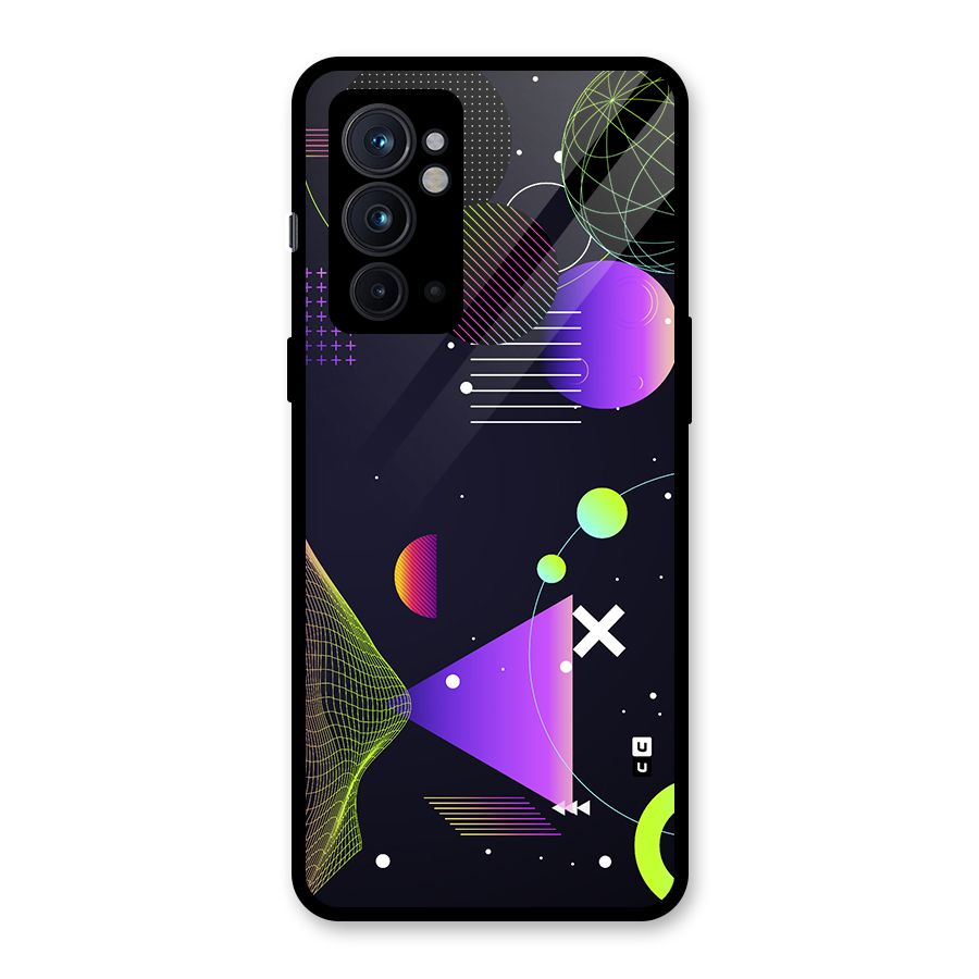 Geometrical Wireframe Glass Back Case for OnePlus 9RT 5G