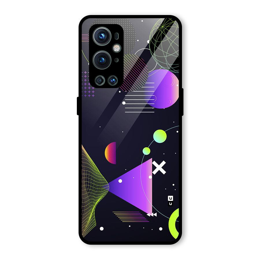 Geometrical Wireframe Glass Back Case for OnePlus 9 Pro