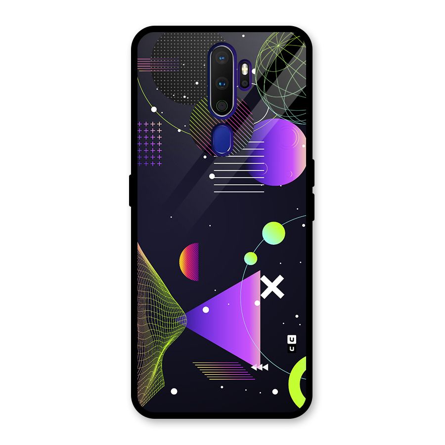 Geometrical Wireframe Glass Back Case for Oppo A9 (2020)