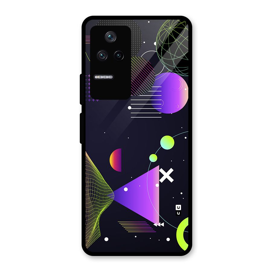 Geometrical Wireframe Glass Back Case for Poco F4 5G