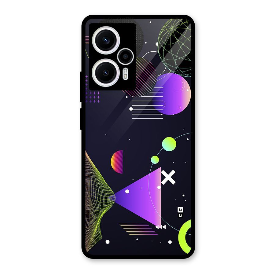 Geometrical Wireframe Glass Back Case for Poco F5