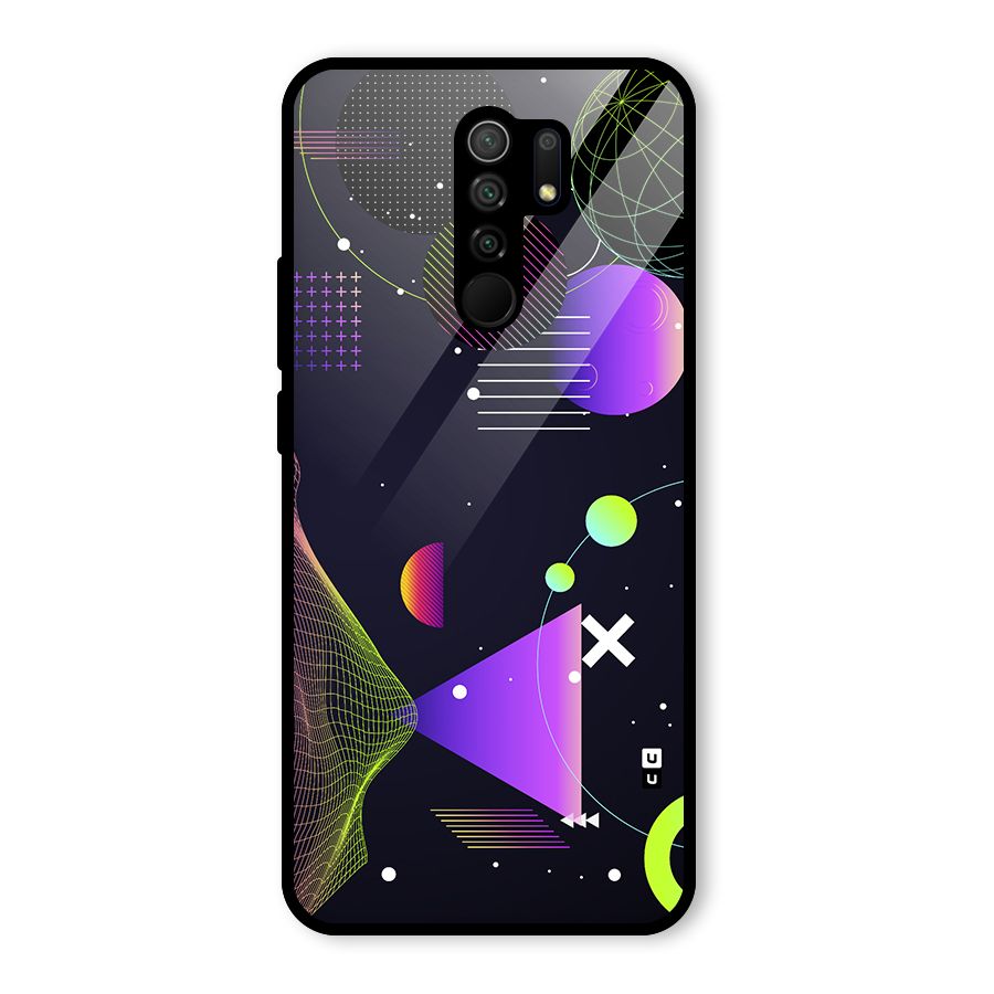 Geometrical Wireframe Glass Back Case for Poco M2