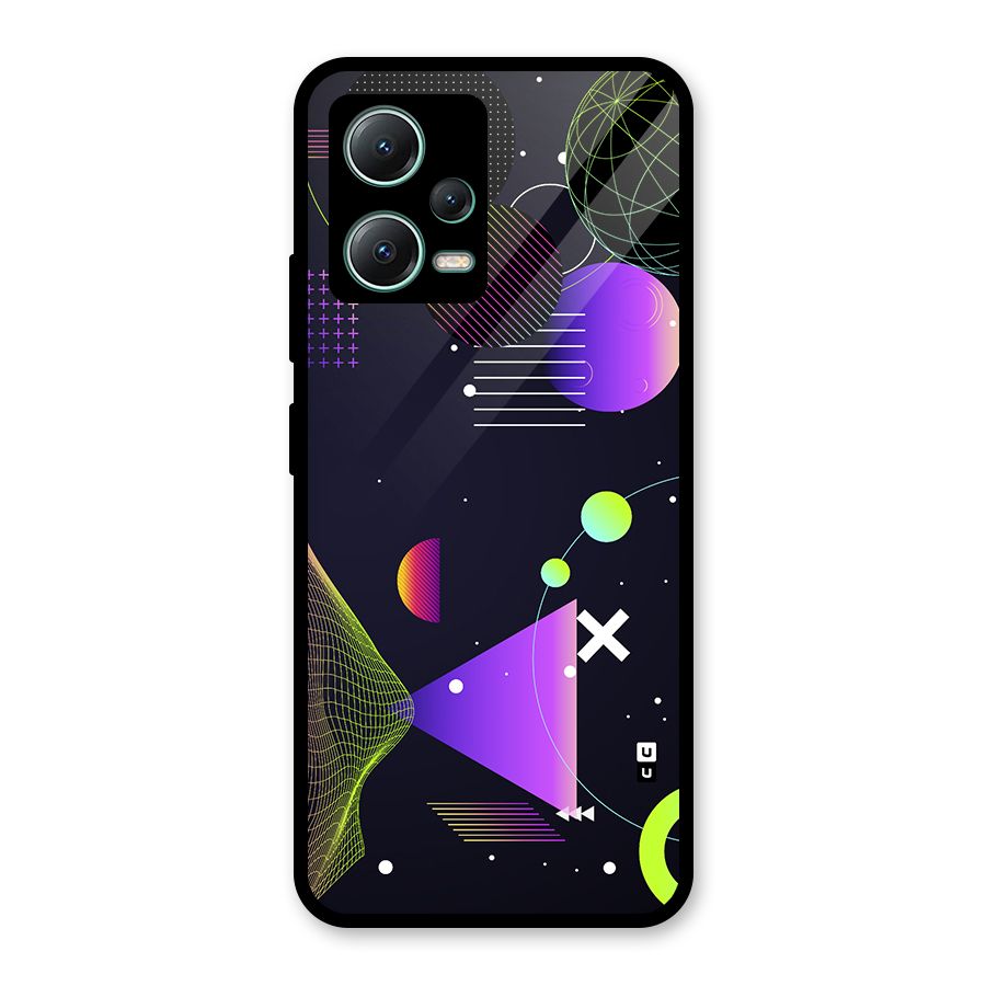 Geometrical Wireframe Glass Back Case for Poco X5