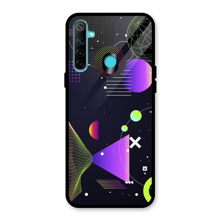 Geometrical Wireframe Glass Back Case for Realme 5i