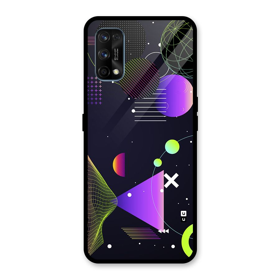 Geometrical Wireframe Glass Back Case for Realme 7 Pro