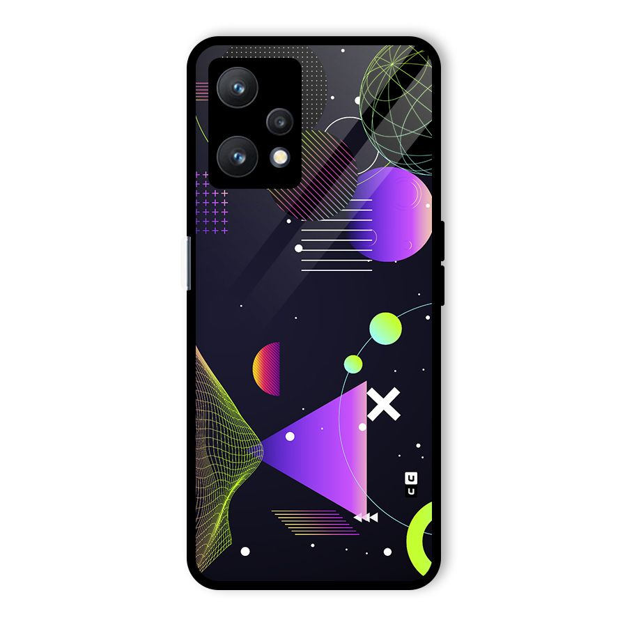Geometrical Wireframe Glass Back Case for Realme 9 Pro 5G