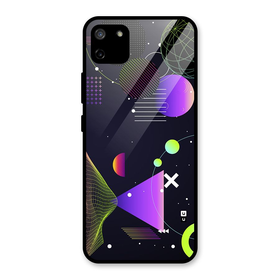 Geometrical Wireframe Glass Back Case for Realme C11