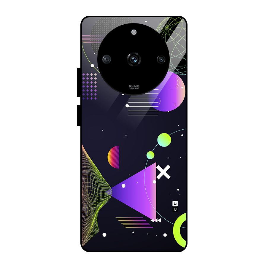 Geometrical Wireframe Glass Back Case for Realme Narzo 60 5G