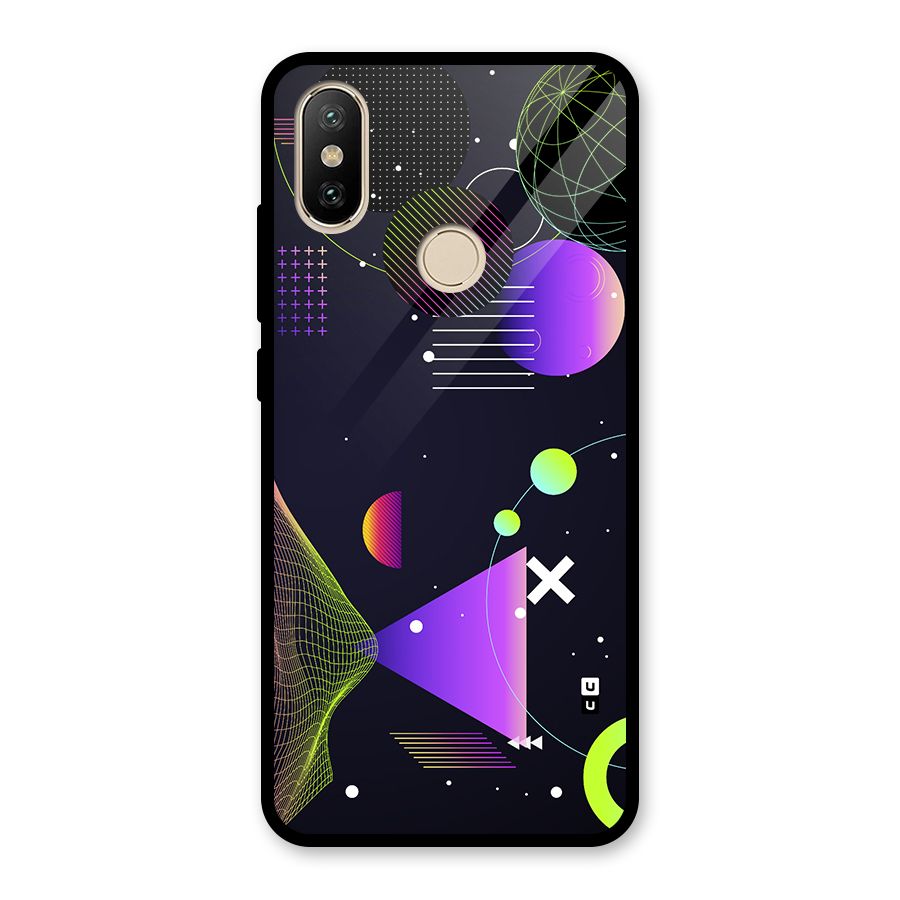 Geometrical Wireframe Glass Back Case for Redmi A2