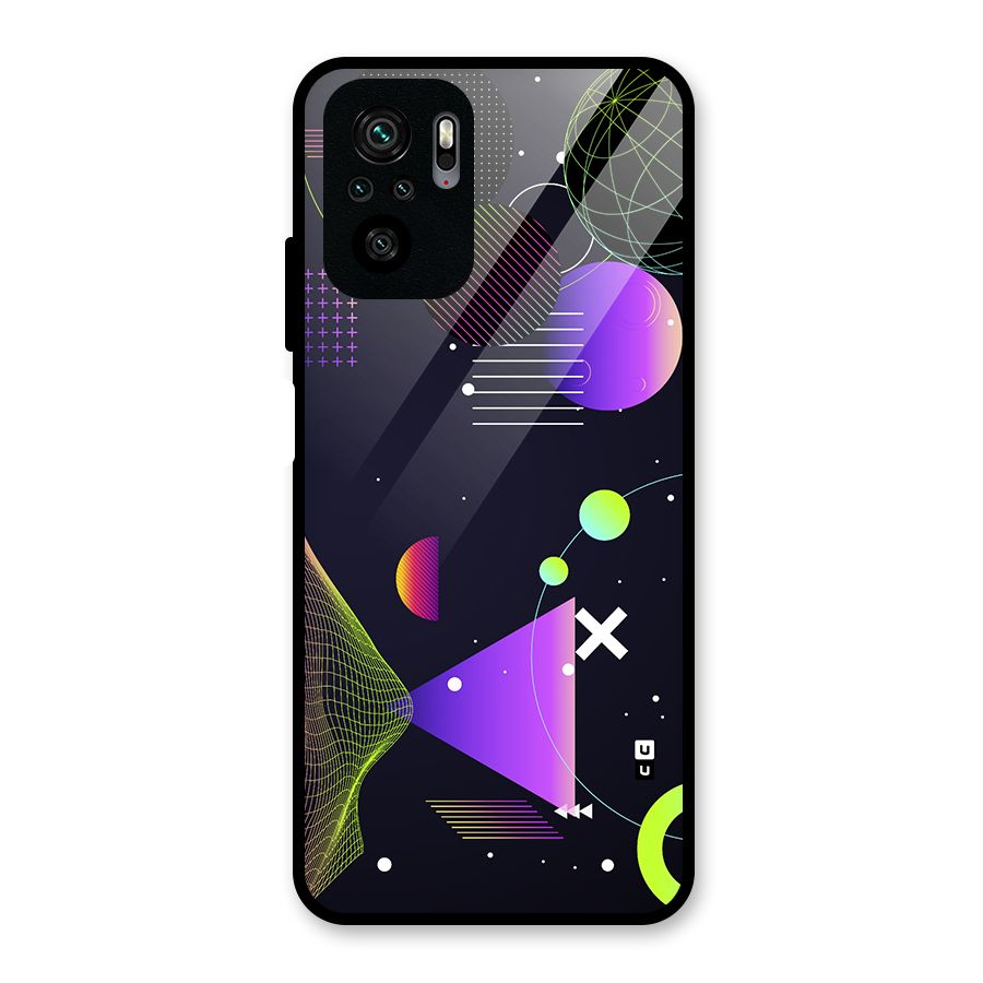 Geometrical Wireframe Glass Back Case for Redmi Note 10