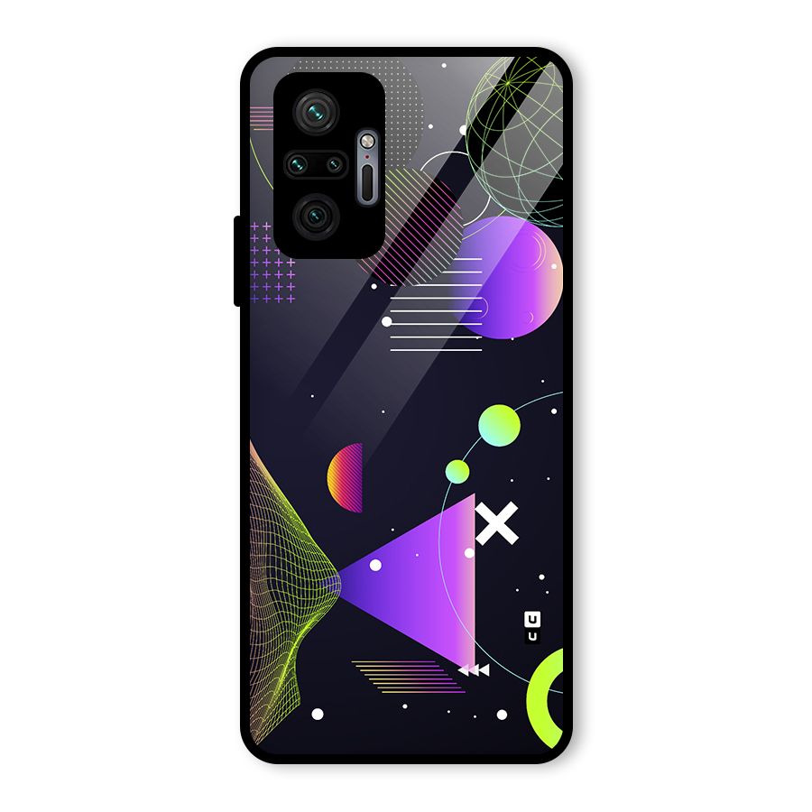 Geometrical Wireframe Glass Back Case for Redmi Note 10 Pro