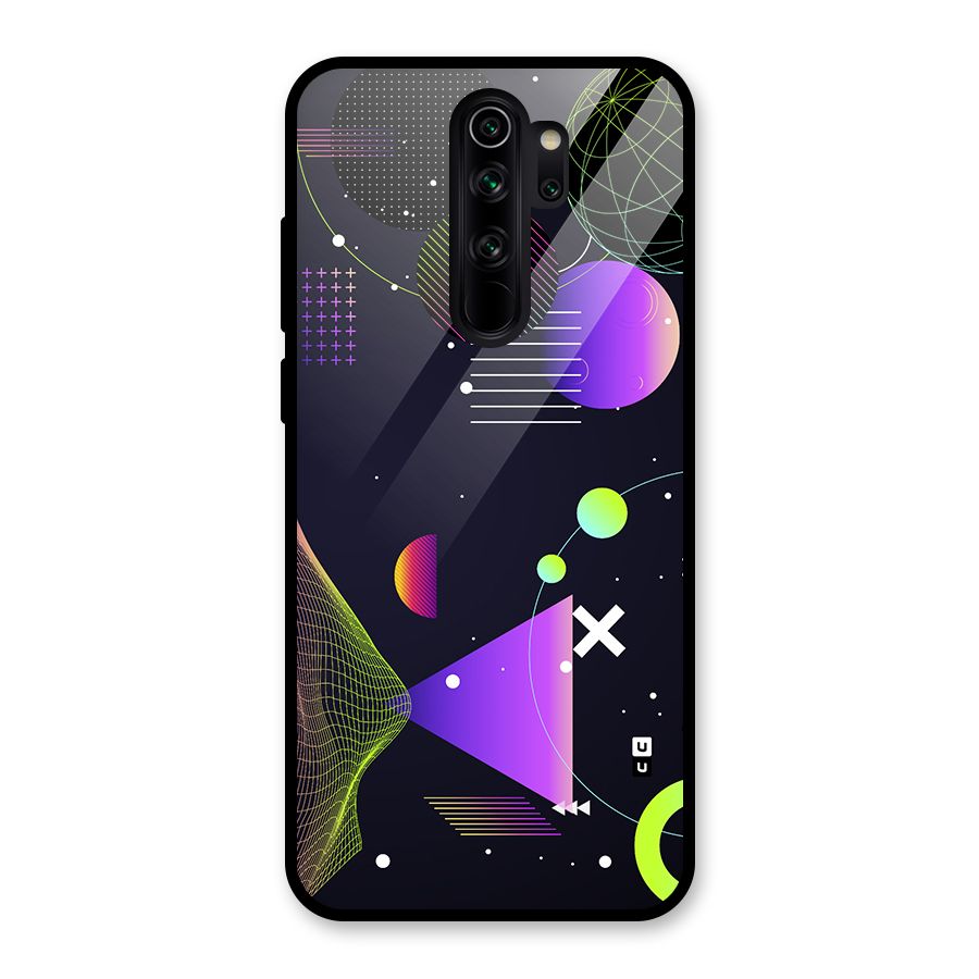 Geometrical Wireframe Glass Back Case for Redmi Note 8 Pro