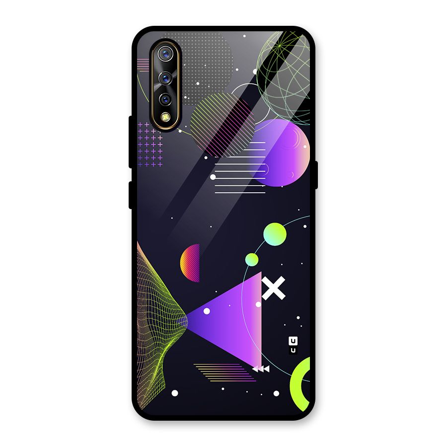 Geometrical Wireframe Glass Back Case for Vivo S1