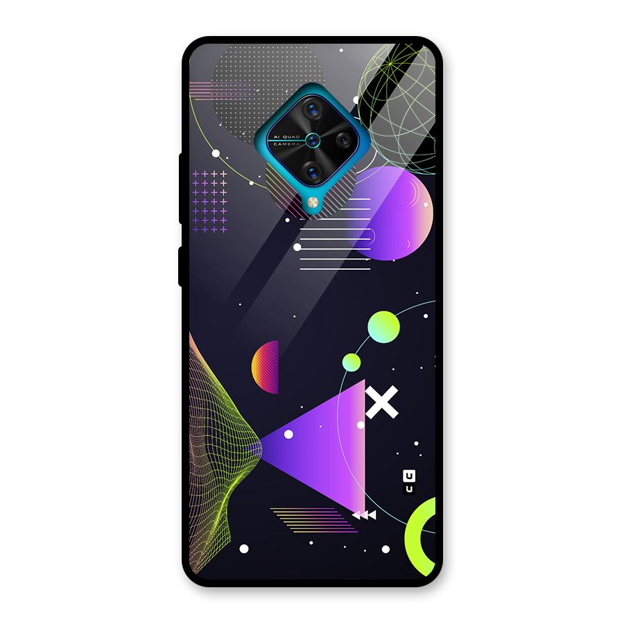 Geometrical Wireframe Glass Back Case for Vivo S1 Pro