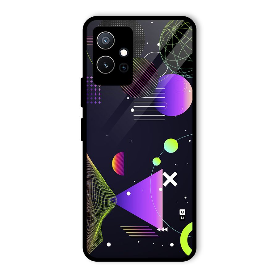 Geometrical Wireframe Glass Back Case for Vivo T1 5G