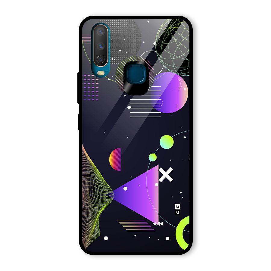 Geometrical Wireframe Glass Back Case for Vivo U10