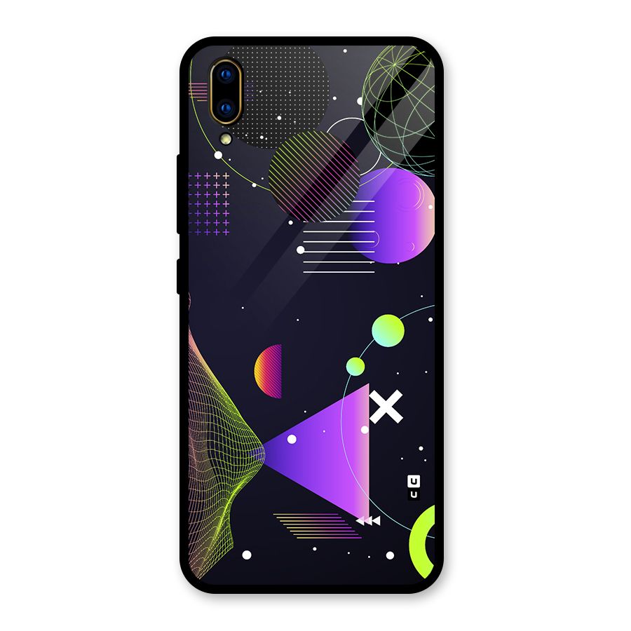 Geometrical Wireframe Glass Back Case for Vivo V11 Pro
