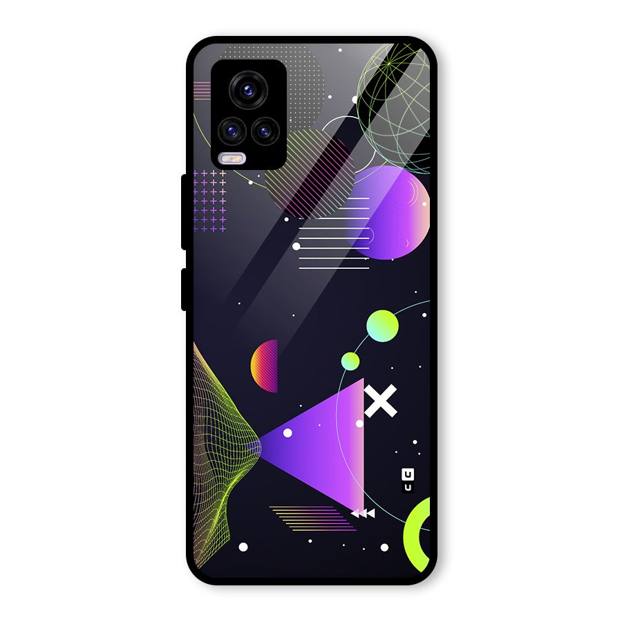 Geometrical Wireframe Glass Back Case for Vivo V20