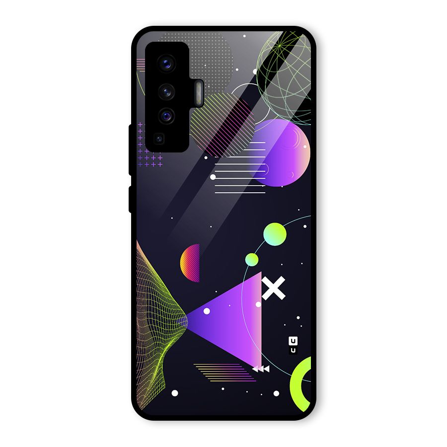 Geometrical Wireframe Glass Back Case for Vivo X50