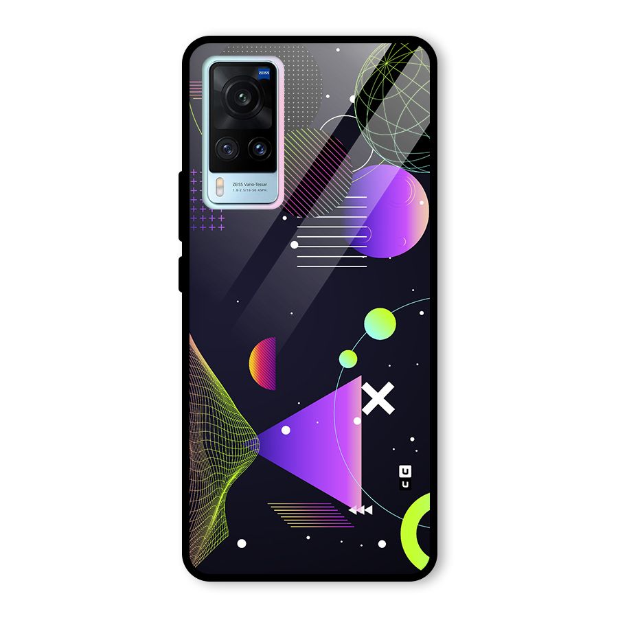 Geometrical Wireframe Glass Back Case for Vivo X60