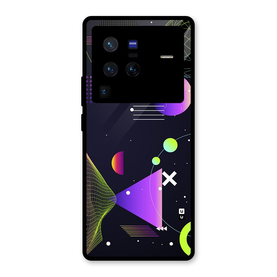Geometrical Wireframe Glass Back Case for Vivo X80 Pro