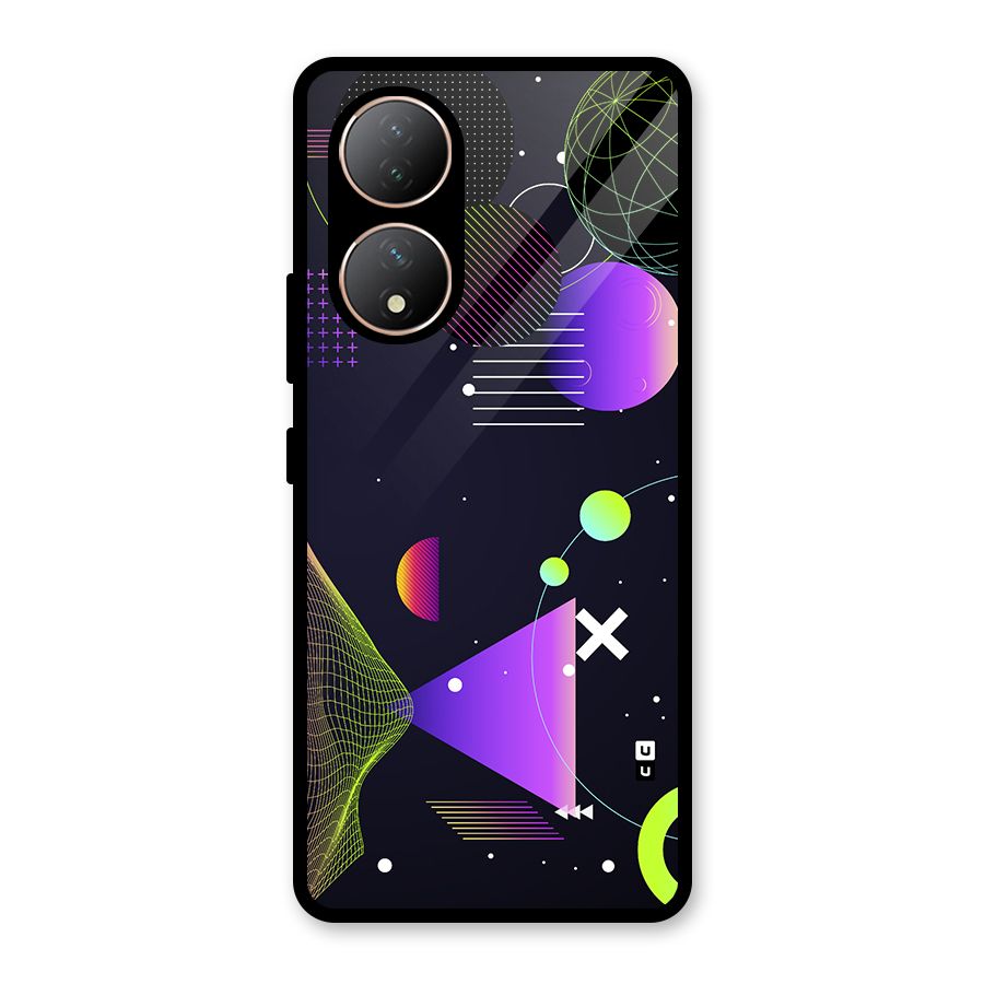 Geometrical Wireframe Glass Back Case for Vivo Y100A