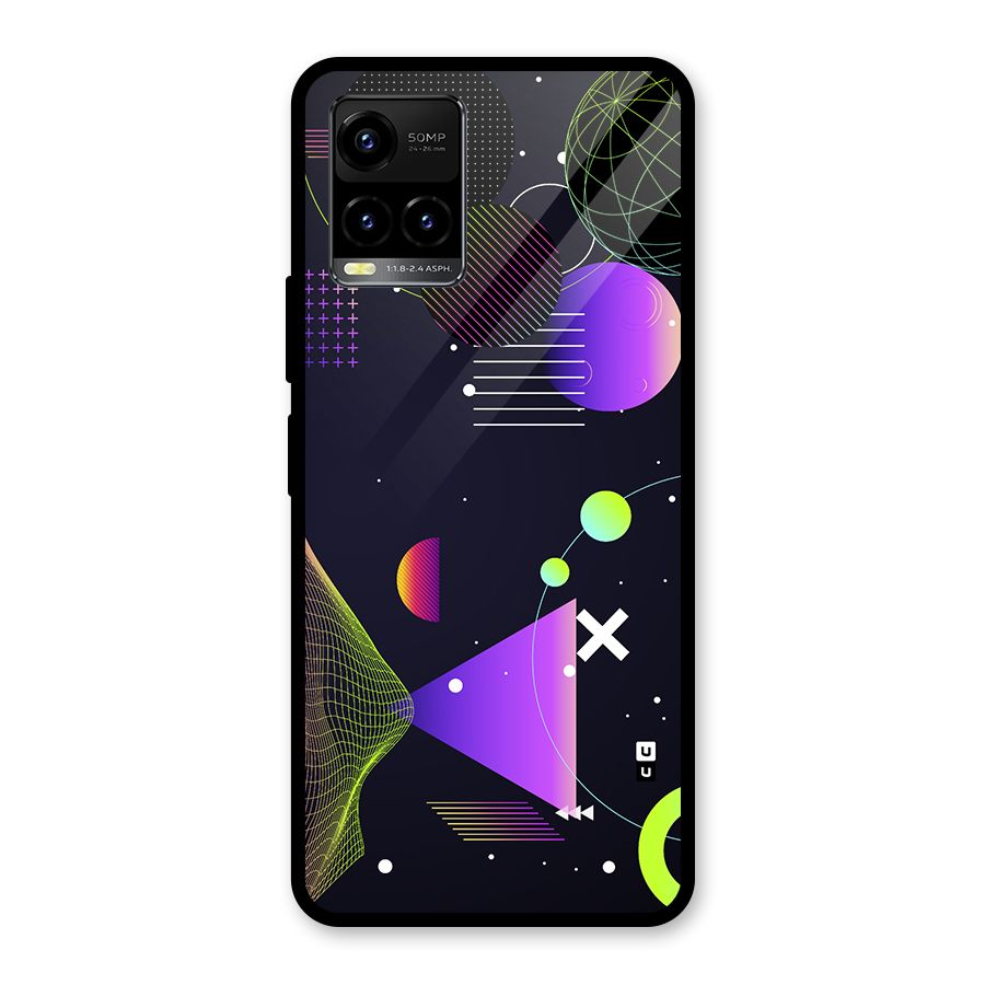 Geometrical Wireframe Glass Back Case for Vivo Y21T