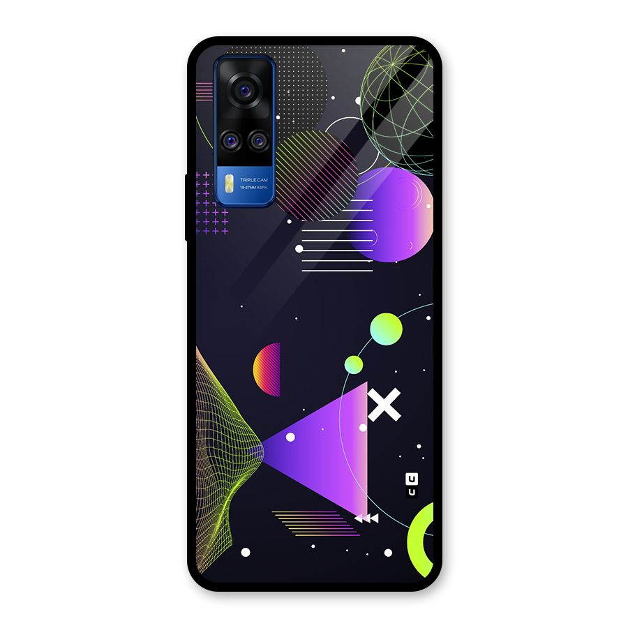 Geometrical Wireframe Glass Back Case for Vivo Y31