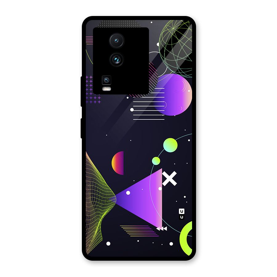 Geometrical Wireframe Glass Back Case for Vivo iQOO Neo 7