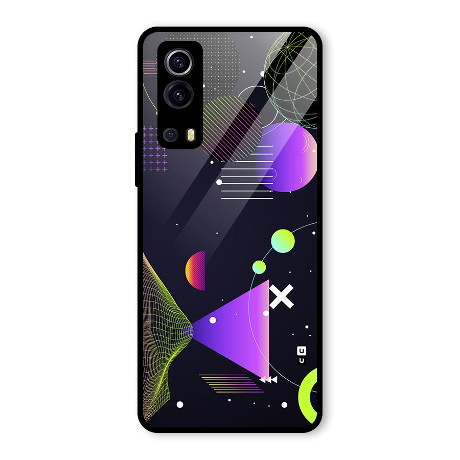 Geometrical Wireframe Glass Back Case for Vivo iQOO Z3