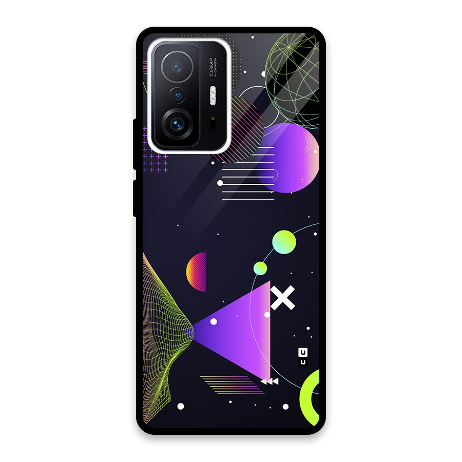 Geometrical Wireframe Glass Back Case for Xiaomi 11T Pro