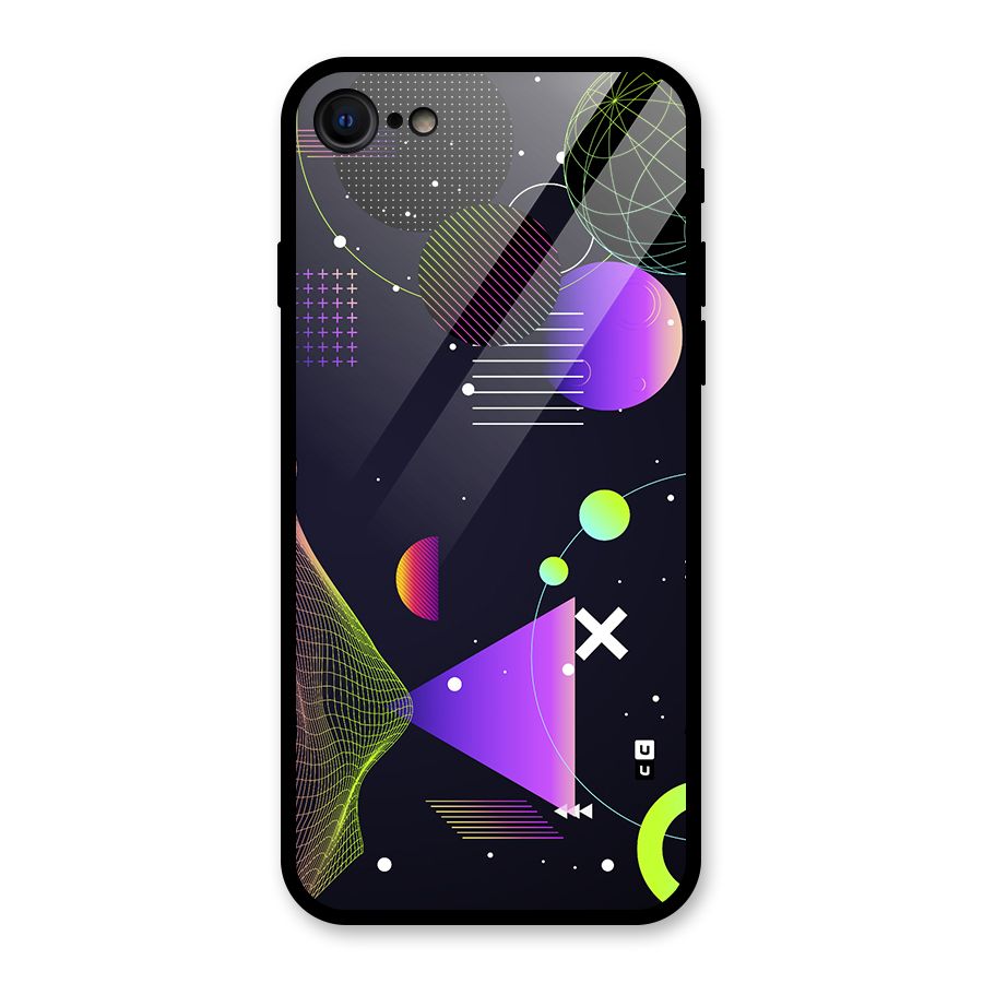 Geometrical Wireframe Glass Back Case for iPhone 7