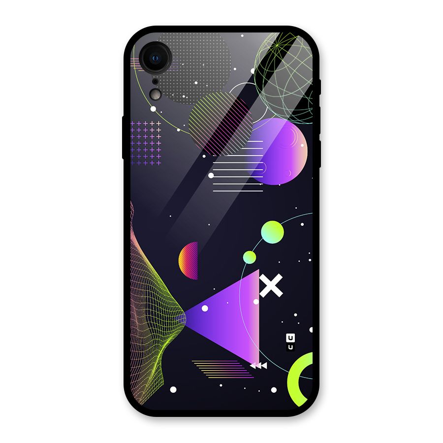 Geometrical Wireframe Glass Back Case for iPhone XR