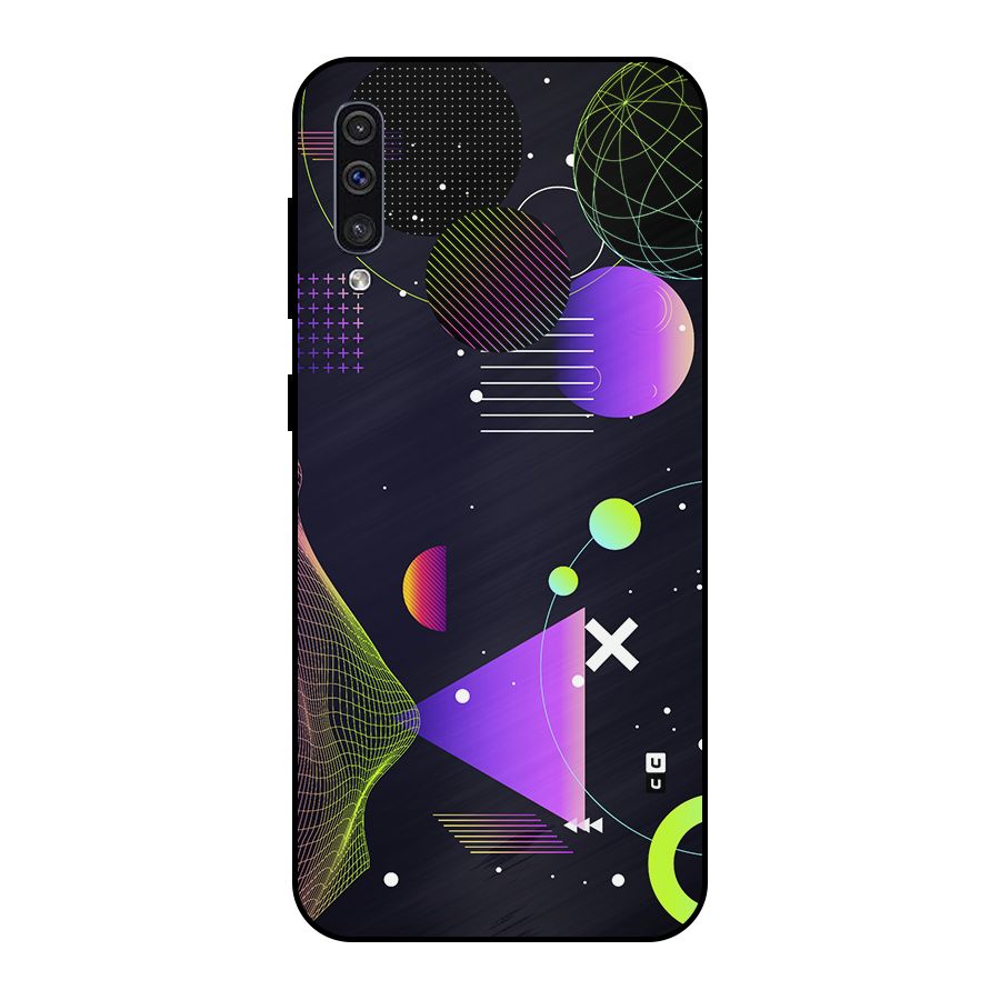 Geometrical Wireframe Metal Back Case for Galaxy A50s