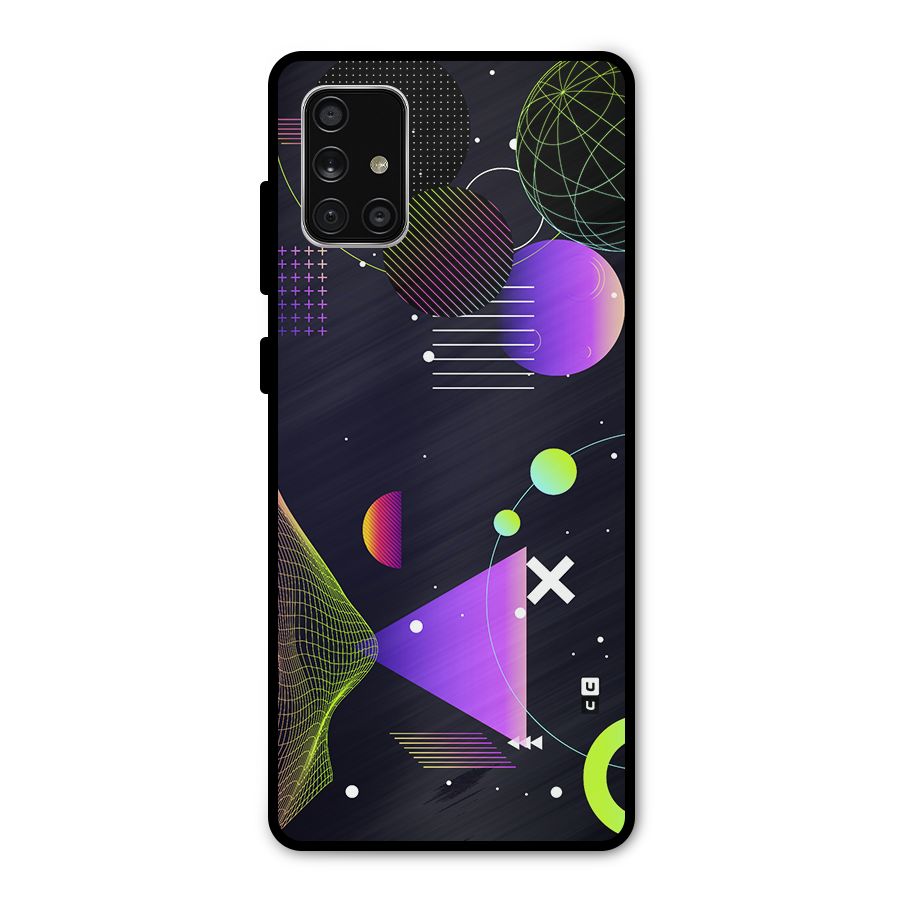 Geometrical Wireframe Metal Back Case for Galaxy A71