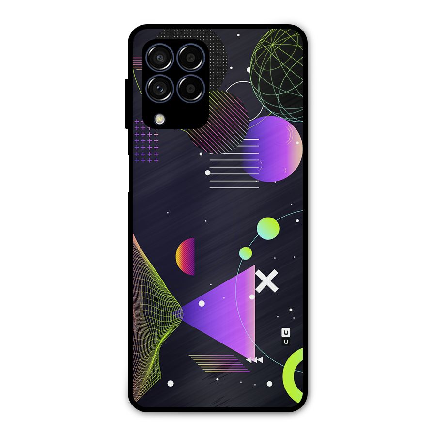 Geometrical Wireframe Metal Back Case for Galaxy M53 5G
