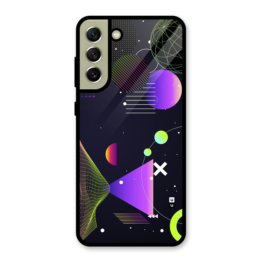 Geometrical Wireframe Metal Back Case for Galaxy S21 FE 5G (2023)