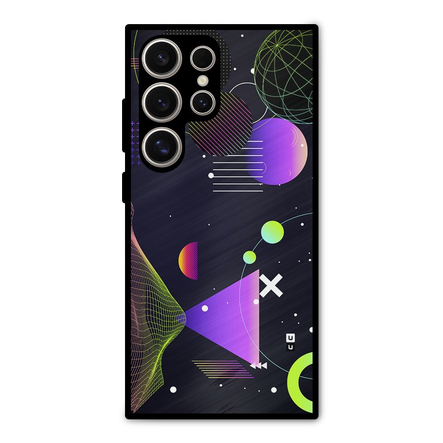 Geometrical Wireframe Metal Back Case for Galaxy S24 Ultra