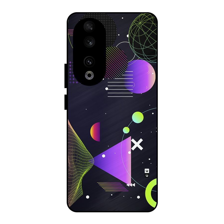 Geometrical Wireframe Metal Back Case for Honor 90