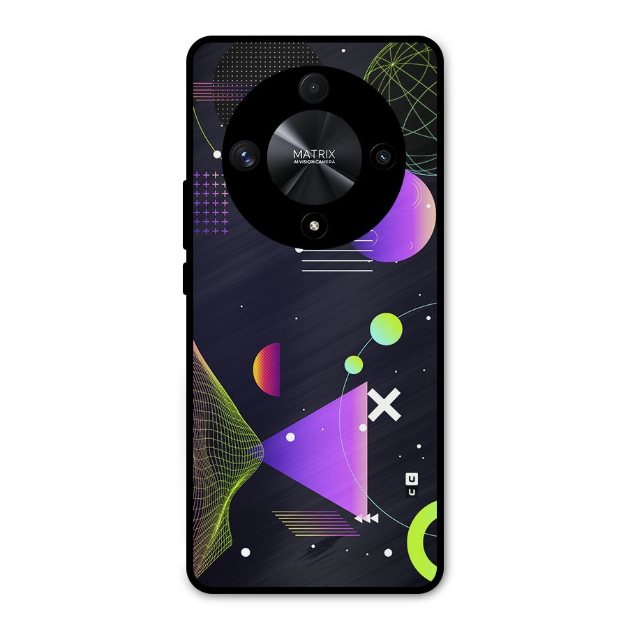 Geometrical Wireframe Metal Back Case for Honor X9b