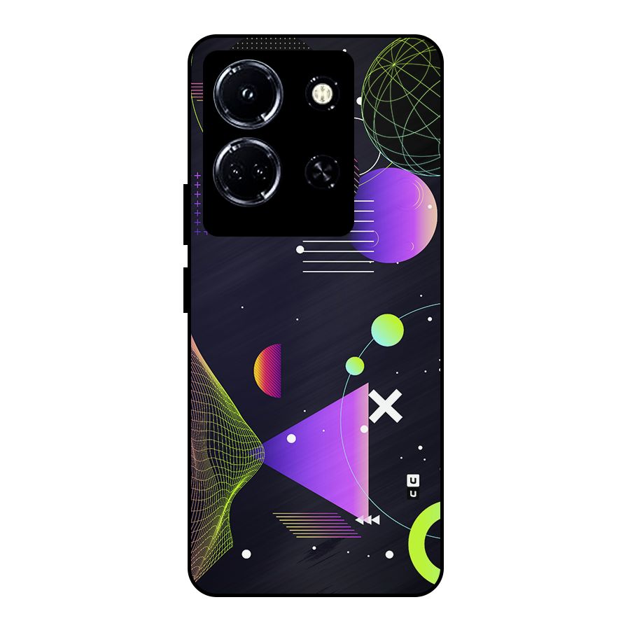Geometrical Wireframe Metal Back Case for Infinix Note 30 5G