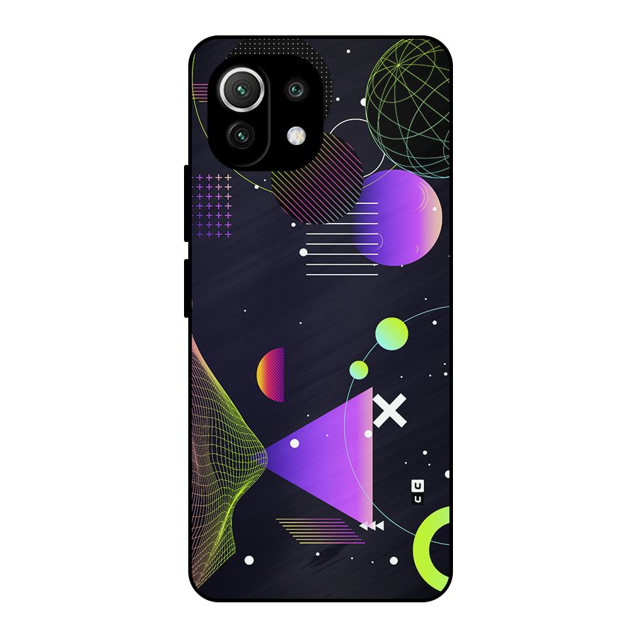 Geometrical Wireframe Metal Back Case for Mi 11 Lite