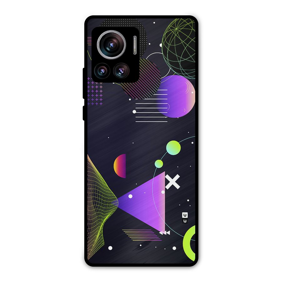 Geometrical Wireframe Metal Back Case for Motorola Edge 30 Ultra