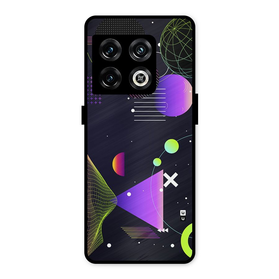 Geometrical Wireframe Metal Back Case for OnePlus 10 Pro 5G