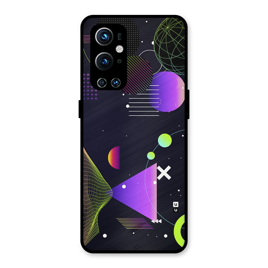 Geometrical Wireframe Metal Back Case for OnePlus 9 Pro