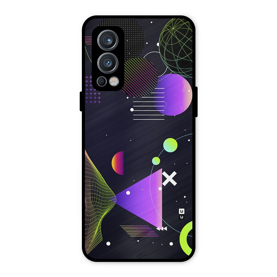 Geometrical Wireframe Metal Back Case for OnePlus Nord 2 5G