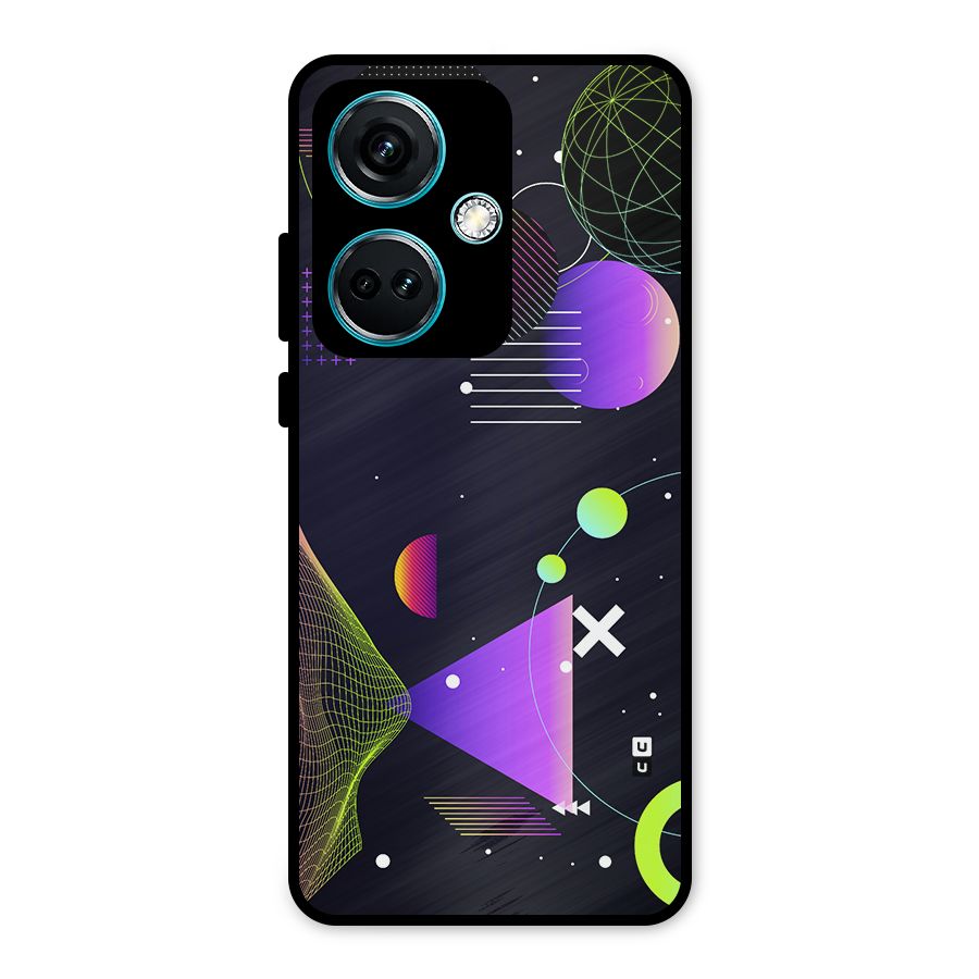 Geometrical Wireframe Metal Back Case for OnePlus Nord CE 3 5G